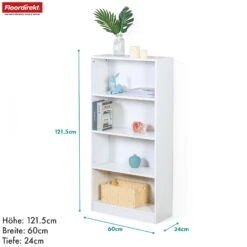 Bücherregal | Maine | Weißes Standregal Aus Holz Mit 3/4/6 Etagen | Offen & Platzsparend Für Wohnzimmer, Büro & Mehr 31 Bücherregal | Maine | Weißes Standregal Aus Holz Mit 3/4/6 Etagen | Offen & Platzsparend Für Wohnzimmer, Büro & Mehr -Floordirekt BuecherregalMaine 10