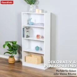 Bücherregal | Maine | Weißes Standregal Aus Holz Mit 3/4/6 Etagen | Offen & Platzsparend Für Wohnzimmer, Büro & Mehr 32 Bücherregal | Maine | Weißes Standregal Aus Holz Mit 3/4/6 Etagen | Offen & Platzsparend Für Wohnzimmer, Büro & Mehr -Floordirekt BuecherregalMaine 11