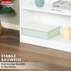 Bücherregal | Maine | Weißes Standregal Aus Holz Mit 3/4/6 Etagen | Offen & Platzsparend Für Wohnzimmer, Büro & Mehr 26 Bücherregal | Maine | Weißes Standregal Aus Holz Mit 3/4/6 Etagen | Offen & Platzsparend Für Wohnzimmer, Büro & Mehr -Floordirekt BuecherregalMaine 5