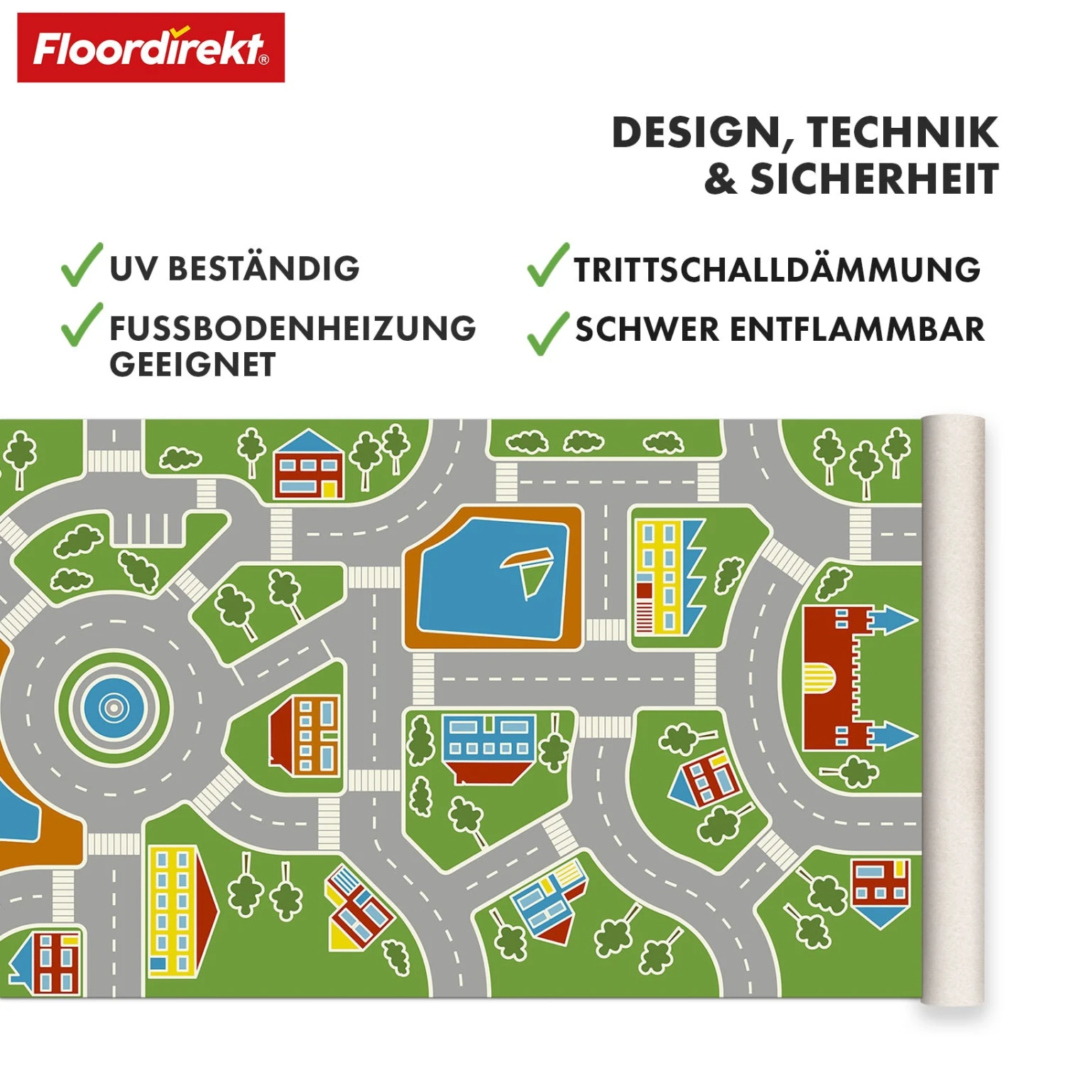 CV-Belag | Roadtrip 547M | Vinyl-Bodenbelag Für Kinder Mit Straßenlandschaft 6 CV-Belag | Roadtrip 547M | Vinyl-Bodenbelag Für Kinder Mit Straßenlandschaft – Bild 4