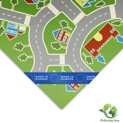 CV-Belag | Roadtrip 547M | Vinyl-Bodenbelag FĂŒr Kinder Mit StraĂenlandschaft