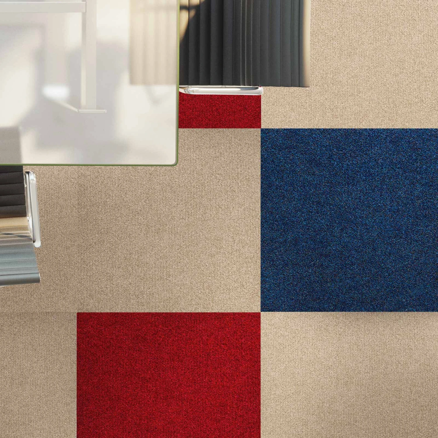 Teppichfliesen Can Can | Gerippt | Selbstliegend | 50x50 Cm 3 Teppichfliesen Can Can | Gerippt | Selbstliegend | 50x50 Cm