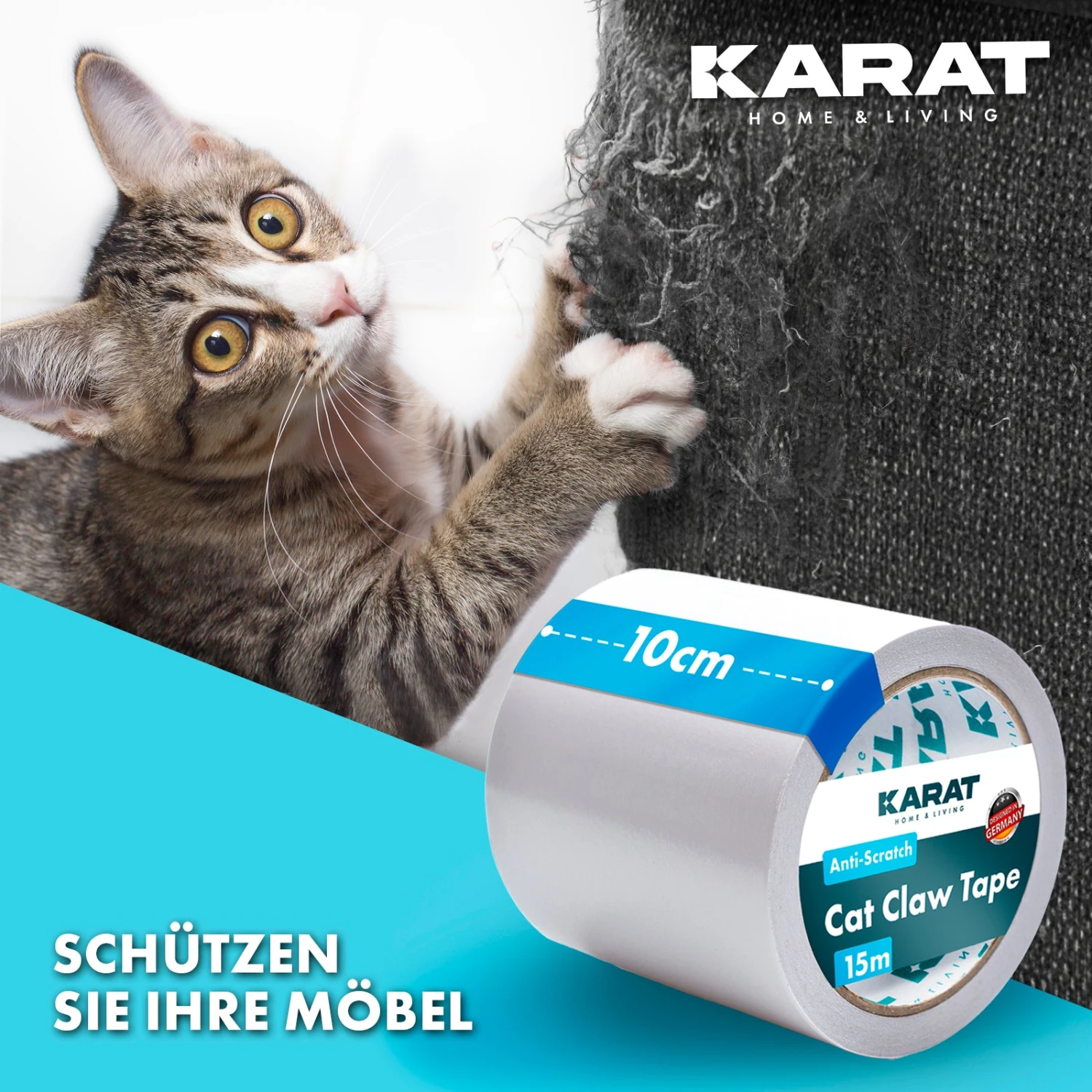 Katzen Kratzschutz | Selbstklebende Kratzfolie | Trainingsklebeband | Möbelschutz | Transparent | 15 M X 10 Cm 5 Katzen Kratzschutz | Selbstklebende Kratzfolie | Trainingsklebeband | Möbelschutz | Transparent | 15 M X 10 Cm – Bild 3
