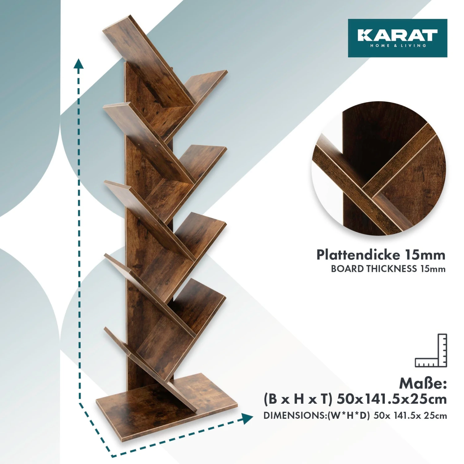 Bücherregal Alexandria | Standregal | Mit 8 Fächern | Verschiedene Farben 7 Bücherregal Alexandria | Standregal | Mit 8 Fächern | Verschiedene Farben – Bild 5