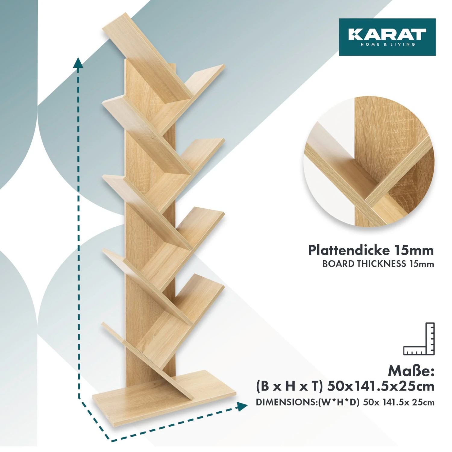 Bücherregal Alexandria | Standregal | Mit 8 Fächern | Verschiedene Farben 14 Bücherregal Alexandria | Standregal | Mit 8 Fächern | Verschiedene Farben – Bild 12