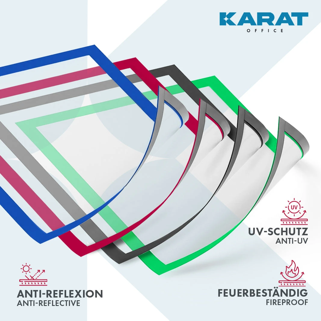 Dokumentenhalter | Magnetisch | In DIN A3-, A4- Oder A5-Format | 5er-Set 3 Dokumentenhalter | Magnetisch | In DIN A3-, A4- Oder A5-Format | 5er-Set
