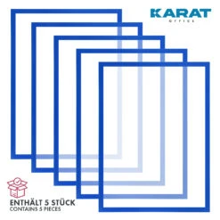 Dokumentenhalter | Magnetisch | In DIN A3-, A4- Oder A5-Format | 5er-Set 24 Dokumentenhalter | Magnetisch | In DIN A3-, A4- Oder A5-Format | 5er-Set -Floordirekt Dokumentenhalter Artboard Blue 5pcs