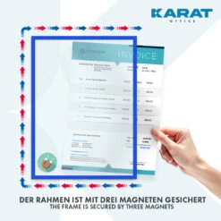Dokumentenhalter | Magnetisch | In DIN A3-, A4- Oder A5-Format | 5er-Set 29 Dokumentenhalter | Magnetisch | In DIN A3-, A4- Oder A5-Format | 5er-Set -Floordirekt Dokumentenhalter Artboard Blue magnetism