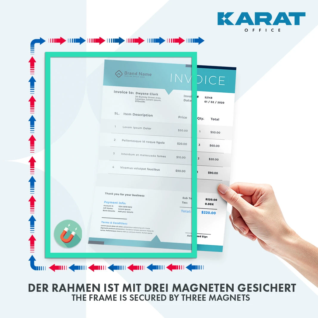 Dokumentenhalter | Magnetisch | In DIN A3-, A4- Oder A5-Format | 5er-Set 22 Dokumentenhalter | Magnetisch | In DIN A3-, A4- Oder A5-Format | 5er-Set – Bild 20