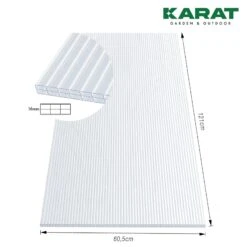 Doppelstegplatte | 60,5 X 121 Cm | Polycarbonat | Für Heimwerken & Konstruktion 23 Doppelstegplatte | 60,5 X 121 Cm | Polycarbonat | Für Heimwerken & Konstruktion -Floordirekt Doppelstegplatte 16mm 2.16mm dimension