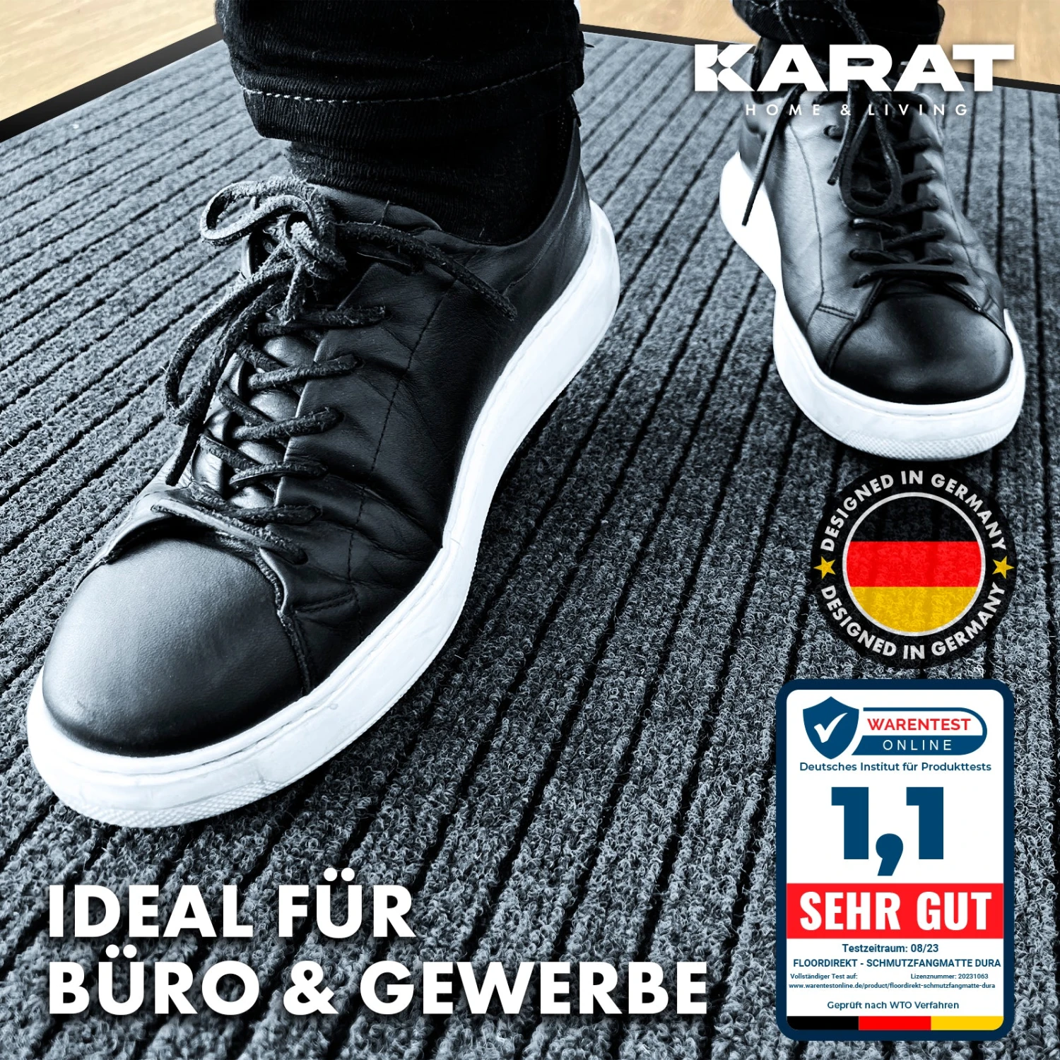 Schmutzfangmatte Dura | Fußmatte Mit Rutschfester Rückseite | Robust Und Pflegeleicht | In Vielen Farben & Größen 10 Schmutzfangmatte Dura | Fußmatte Mit Rutschfester Rückseite | Robust Und Pflegeleicht | In Vielen Farben & Größen – Bild 8