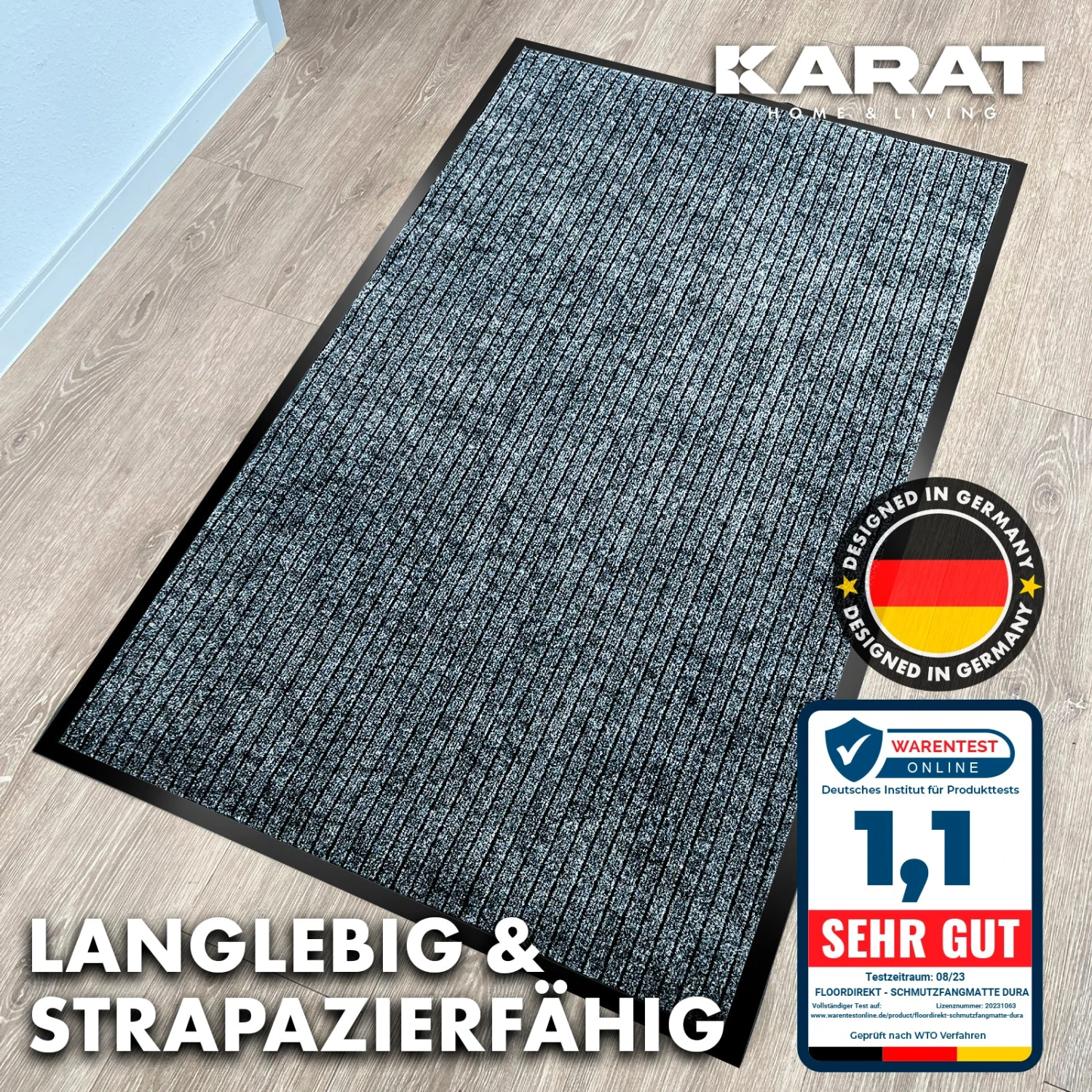 Schmutzfangmatte Dura | Fußmatte Mit Rutschfester Rückseite | Robust Und Pflegeleicht | In Vielen Farben & Größen 11 Schmutzfangmatte Dura | Fußmatte Mit Rutschfester Rückseite | Robust Und Pflegeleicht | In Vielen Farben & Größen – Bild 9