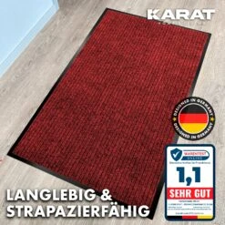 Schmutzfangmatte Dura | Fußmatte Mit Rutschfester Rückseite | Robust Und Pflegeleicht | In Vielen Farben & Größen 39 Schmutzfangmatte Dura | Fußmatte Mit Rutschfester Rückseite | Robust Und Pflegeleicht | In Vielen Farben & Größen -Floordirekt Dura Schmutzfangmatte15 NEU 6.Rot