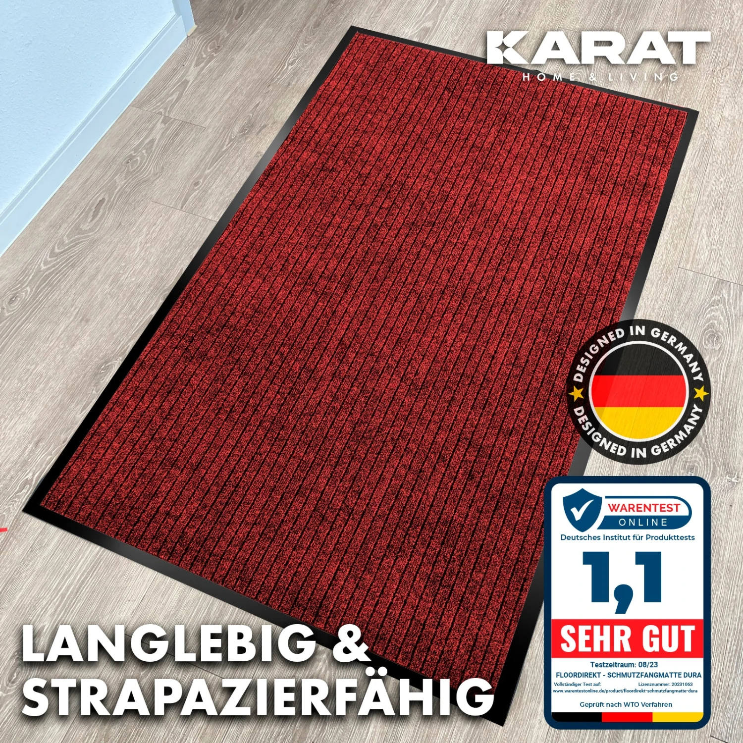 Schmutzfangmatte Dura | Fußmatte Mit Rutschfester Rückseite | Robust Und Pflegeleicht | In Vielen Farben & Größen 20 Schmutzfangmatte Dura | Fußmatte Mit Rutschfester Rückseite | Robust Und Pflegeleicht | In Vielen Farben & Größen – Bild 18