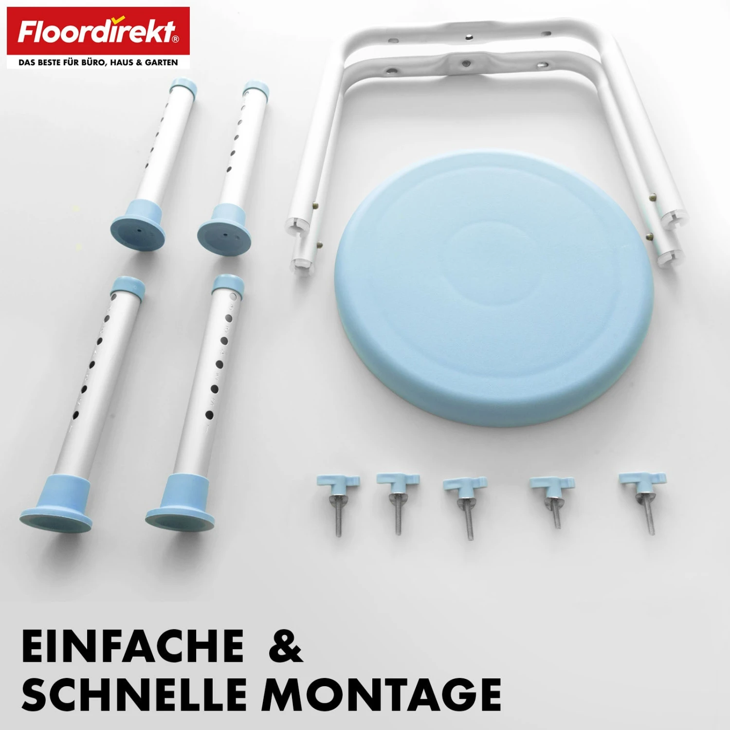 Dusch- Und Badhocker | Pedro | Höhenverstellbar & 360° Drehbar | Rutschfest & Belastbar Bis 150 kg 6 Dusch- Und Badhocker | Pedro | Höhenverstellbar & 360° Drehbar | Rutschfest & Belastbar Bis 150 kg – Bild 4