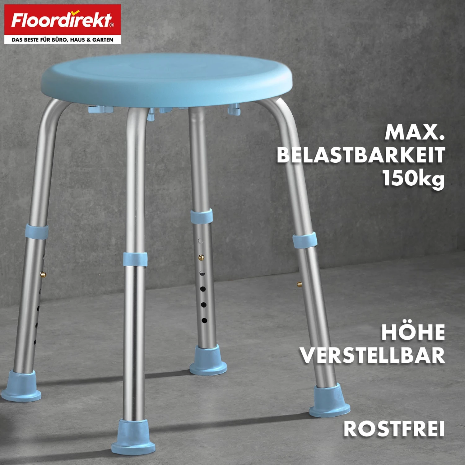 Dusch- Und Badhocker | Pedro | Höhenverstellbar & 360° Drehbar | Rutschfest & Belastbar Bis 150 kg 7 Dusch- Und Badhocker | Pedro | Höhenverstellbar & 360° Drehbar | Rutschfest & Belastbar Bis 150 kg – Bild 5