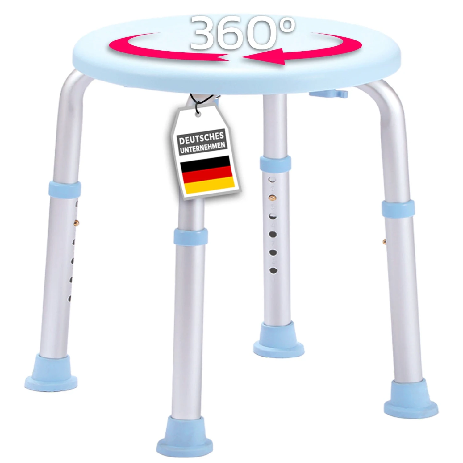 Dusch- Und Badhocker | Pedro | Höhenverstellbar & 360° Drehbar | Rutschfest & Belastbar Bis 150 kg 3 Dusch- Und Badhocker | Pedro | Höhenverstellbar & 360° Drehbar | Rutschfest & Belastbar Bis 150 kg