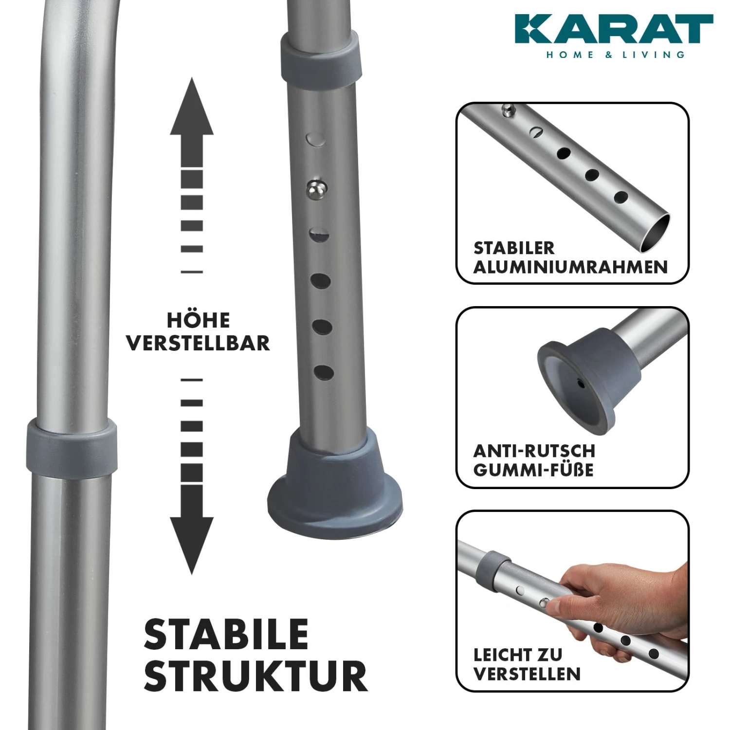 Dusch- Und Badhocker Peter | Um 360 Grad Drehbar | Höhenverstellbar | Anti-Rutsch-Gummifüße | Belastbar Bis 150kg 5 Dusch- Und Badhocker Peter | Um 360 Grad Drehbar | Höhenverstellbar | Anti-Rutsch-Gummifüße | Belastbar Bis 150kg – Bild 3