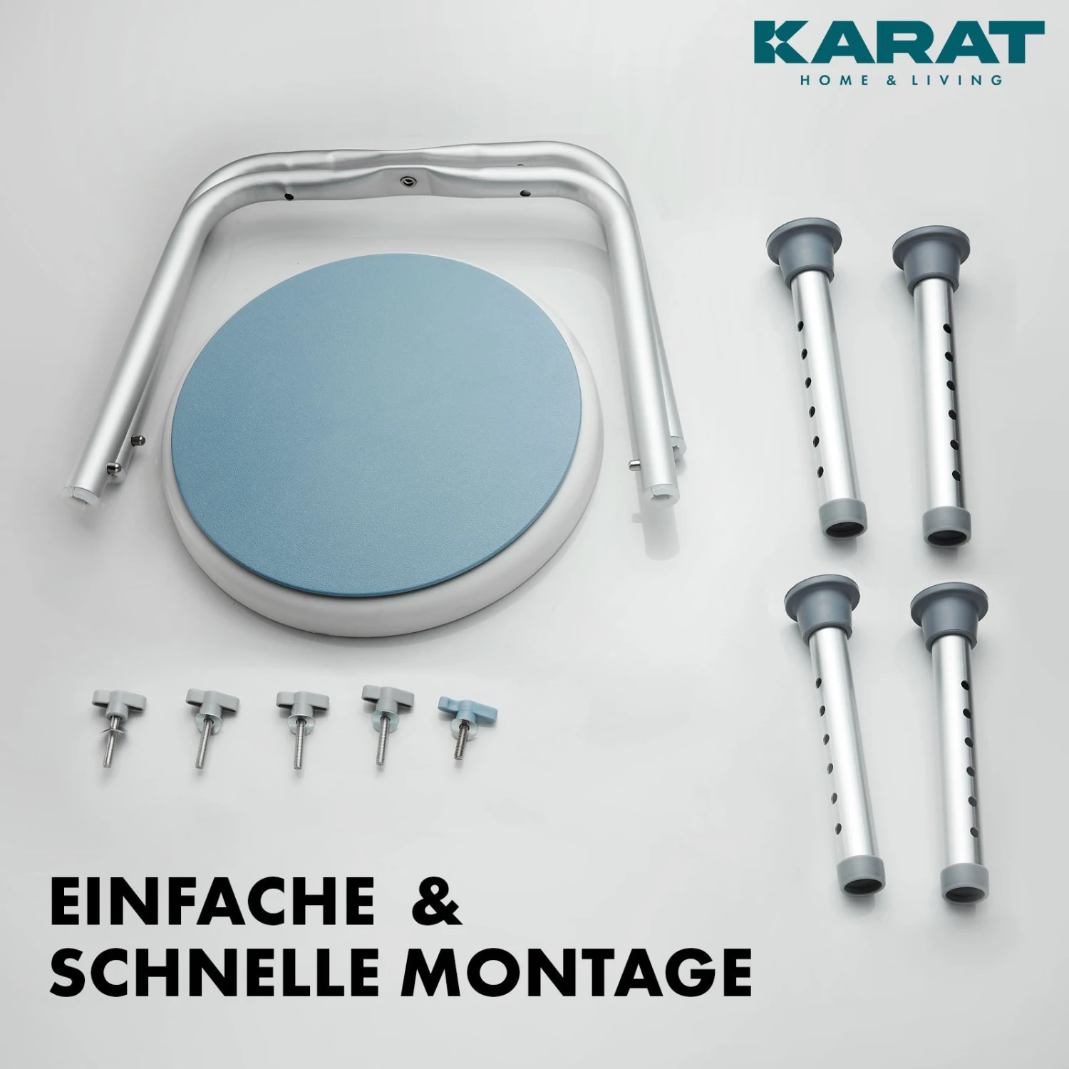 Dusch- Und Badhocker Peter | Um 360 Grad Drehbar | Höhenverstellbar | Anti-Rutsch-Gummifüße | Belastbar Bis 150kg 6 Dusch- Und Badhocker Peter | Um 360 Grad Drehbar | Höhenverstellbar | Anti-Rutsch-Gummifüße | Belastbar Bis 150kg – Bild 4