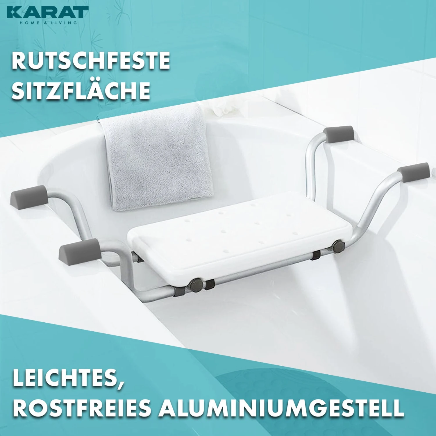Badewannensitz | Levi | Verstellbarer & Rutschfester Sitz Aus Aluminium | Belastbar Bis 150 Kg 5 Badewannensitz | Levi | Verstellbarer & Rutschfester Sitz Aus Aluminium | Belastbar Bis 150 Kg – Bild 3