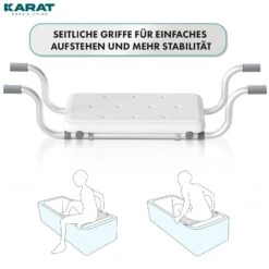 Badewannensitz | Levi | Verstellbarer & Rutschfester Sitz Aus Aluminium | Belastbar Bis 150 Kg 12 Badewannensitz | Levi | Verstellbarer & Rutschfester Sitz Aus Aluminium | Belastbar Bis 150 Kg -Floordirekt Duschstuhl 3.Badewannensitz Levi