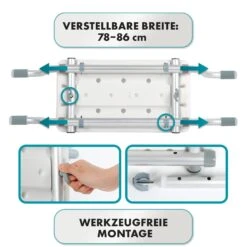 Badewannensitz | Levi | Verstellbarer & Rutschfester Sitz Aus Aluminium | Belastbar Bis 150 Kg 13 Badewannensitz | Levi | Verstellbarer & Rutschfester Sitz Aus Aluminium | Belastbar Bis 150 Kg -Floordirekt Duschstuhl 4.Badewannensitz Levi