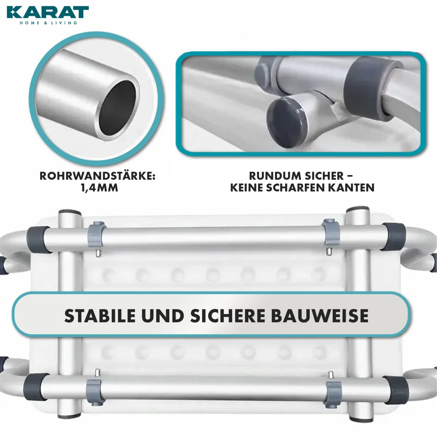 Badewannensitz | Levi | Verstellbarer & Rutschfester Sitz Aus Aluminium | Belastbar Bis 150 Kg 8 Badewannensitz | Levi | Verstellbarer & Rutschfester Sitz Aus Aluminium | Belastbar Bis 150 Kg – Bild 6