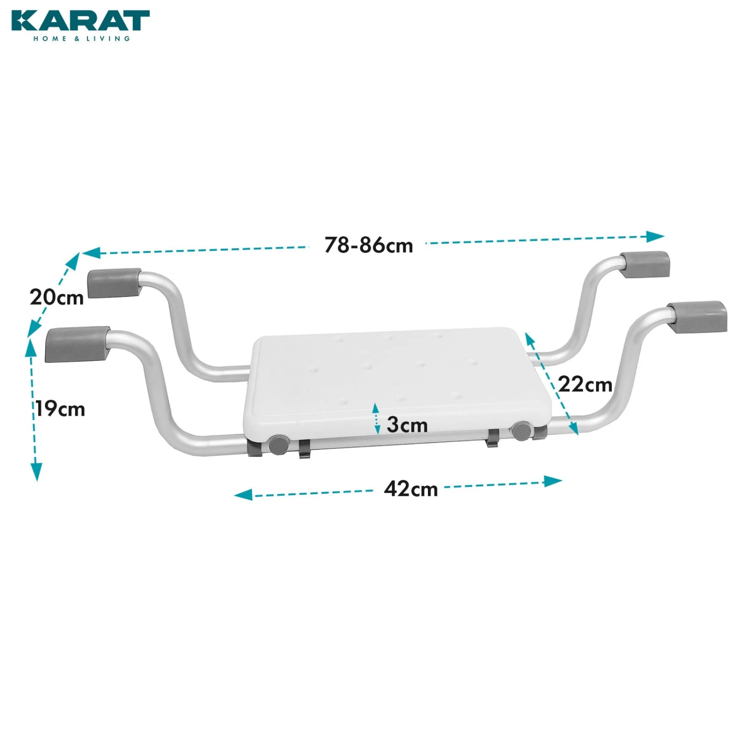 Badewannensitz | Levi | Verstellbarer & Rutschfester Sitz Aus Aluminium | Belastbar Bis 150 Kg 4 Badewannensitz | Levi | Verstellbarer & Rutschfester Sitz Aus Aluminium | Belastbar Bis 150 Kg – Bild 2