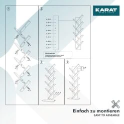 Bücherregal Alexandria | Standregal | Mit 8 Fächern | Verschiedene Farben 28 Bücherregal Alexandria | Standregal | Mit 8 Fächern | Verschiedene Farben -Floordirekt Easytoassemble Alexandria blackregal