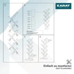 Bücherregal Alexandria | Standregal | Mit 8 Fächern | Verschiedene Farben 35 Bücherregal Alexandria | Standregal | Mit 8 Fächern | Verschiedene Farben -Floordirekt Easytoassemble Alexandria darkwoodregal