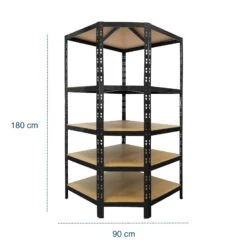 Eckregal | Hohe Traglast | Individuell Einsetzbar 30 Eckregal | Hohe Traglast | Individuell Einsetzbar -Floordirekt Eckregal Hohe Traglast Individuell einsetzbar Schwarz 02