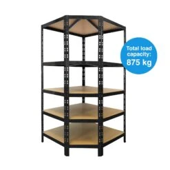 Eckregal | Hohe Traglast | Individuell Einsetzbar 31 Eckregal | Hohe Traglast | Individuell Einsetzbar -Floordirekt Eckregal Hohe Traglast Individuell einsetzbar Schwarz 05