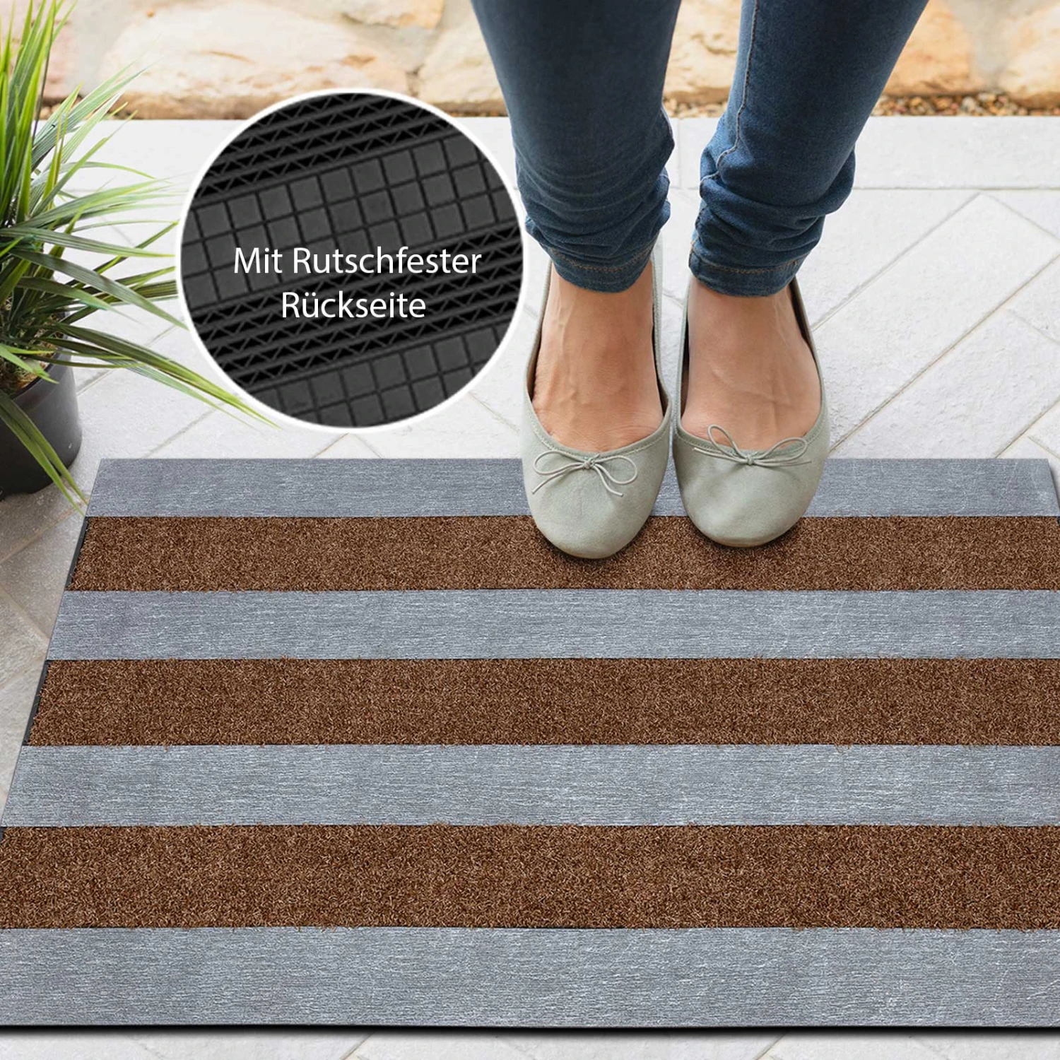 Türmatte Elbe | Braun/Anthrazit | 46 X 76 Cm 7 Türmatte Elbe | Braun/Anthrazit | 46 X 76 Cm – Bild 5