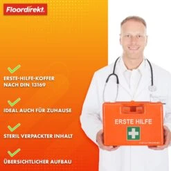 Erste-Hilfe-Koffer | Mittel | DIN 13169 | Für Mittelgroße Betriebe -Floordirekt ErsteHilfeset 4.Medium