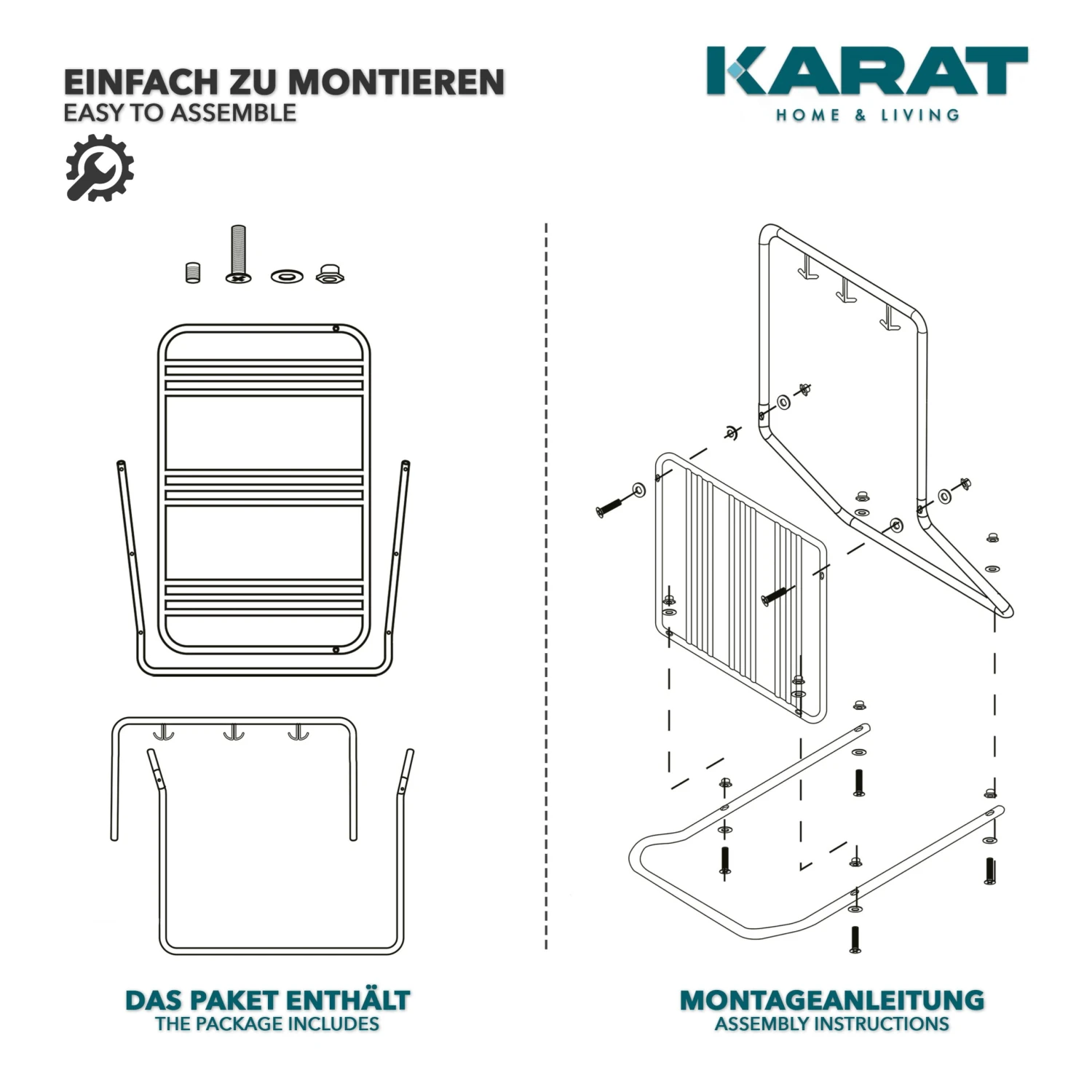 Fahrradständer Tony | Fahrradträger | Metallgitter | Outdoor | Mit 3 Doppelhaken Für Zubehör 5 Fahrradständer Tony | Fahrradträger | Metallgitter | Outdoor | Mit 3 Doppelhaken Für Zubehör – Bild 3