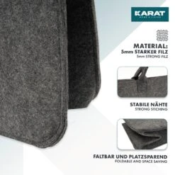 Filztasche Conny | Kaminholztasche | Einkaufstasche | Faltbar | 2er Oder 4er Set 11 Filztasche Conny | Kaminholztasche | Einkaufstasche | Faltbar | 2er Oder 4er Set -Floordirekt Filztasche4erset 3