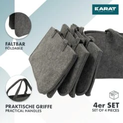 Filztasche Conny | Kaminholztasche | Einkaufstasche | Faltbar | 2er Oder 4er Set 12 Filztasche Conny | Kaminholztasche | Einkaufstasche | Faltbar | 2er Oder 4er Set -Floordirekt Filztasche4erset 4