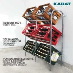 Flaschenkastenständer Rocket | Regal Mit Wandbefestigung | Grau | In 2 Ausführungen Erhältlich 21 Flaschenkastenständer Rocket | Regal Mit Wandbefestigung | Grau | In 2 Ausführungen Erhältlich -Floordirekt Flaschenkastenregal Rocket recreatecharacteristics 1fb50f65 66cd 4320 837a 410599844df5