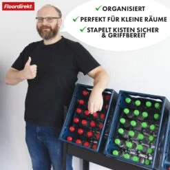 Flaschenkastenständer | Osaka | Getränkekistenregal Aus Pulverbeschichtetem Stahl Für 3 Bis 9 Kästen 34 Flaschenkastenständer | Osaka | Getränkekistenregal Aus Pulverbeschichtetem Stahl Für 3 Bis 9 Kästen -Floordirekt FlaschenkastenregalOsaka 13