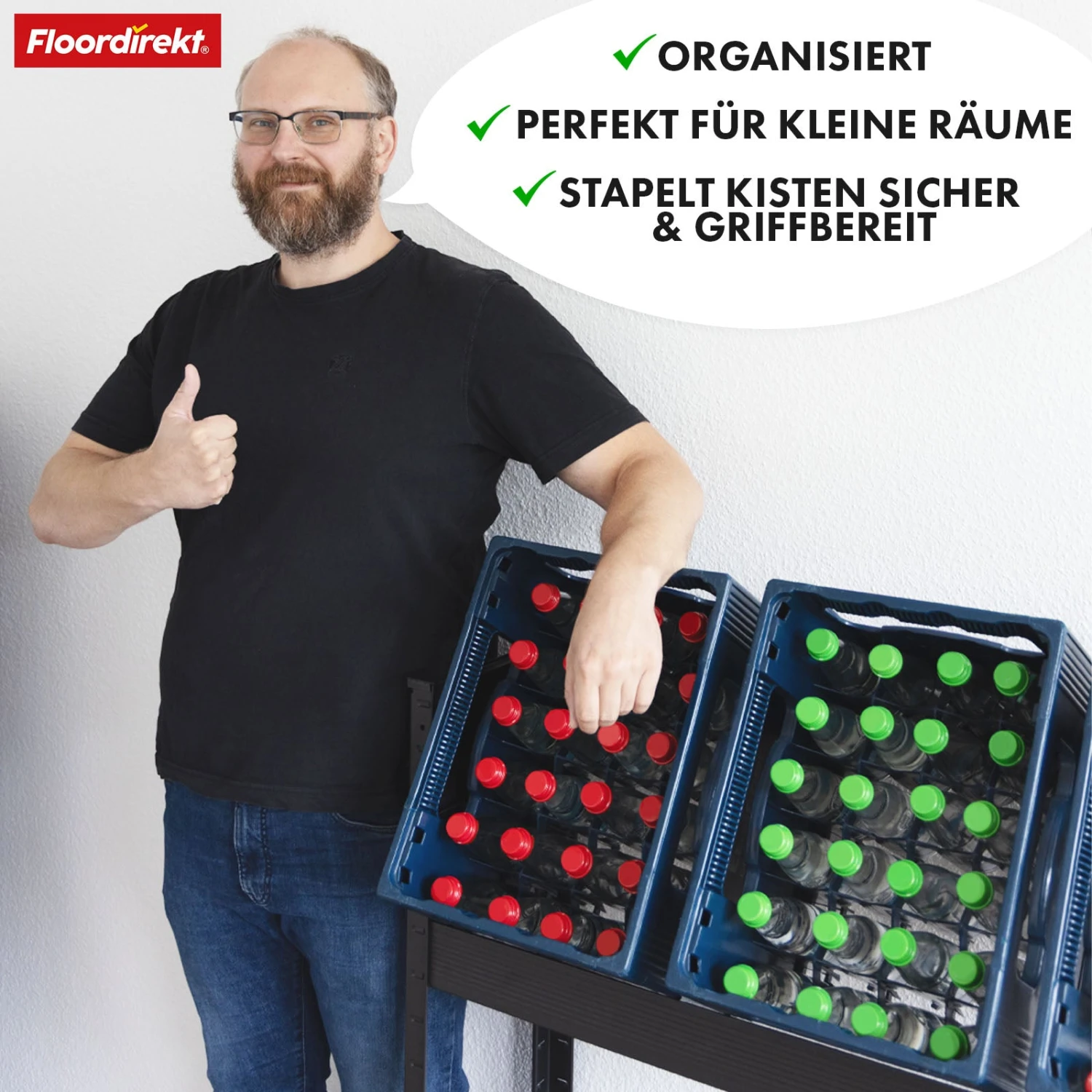 Flaschenkastenständer | Osaka | Getränkekistenregal Aus Pulverbeschichtetem Stahl Für 3 Bis 9 Kästen 15 Flaschenkastenständer | Osaka | Getränkekistenregal Aus Pulverbeschichtetem Stahl Für 3 Bis 9 Kästen – Bild 13