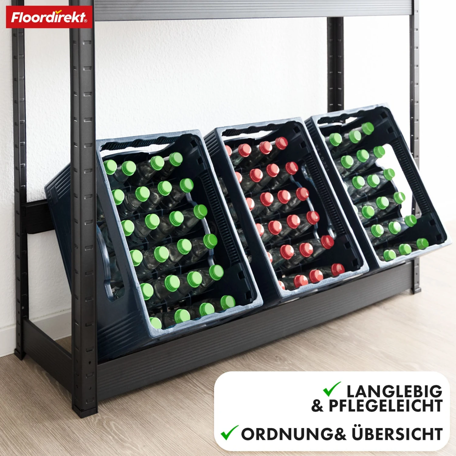 Flaschenkastenständer | Osaka | Getränkekistenregal Aus Pulverbeschichtetem Stahl Für 3 Bis 9 Kästen 17 Flaschenkastenständer | Osaka | Getränkekistenregal Aus Pulverbeschichtetem Stahl Für 3 Bis 9 Kästen – Bild 15