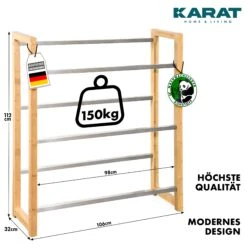 Bambus-Flaschenkastenständer | Flash | Robustes Lagerregal Für Büro, Küche, Garage Oder Flur | In 2 Größen Erhältlich 24 Bambus-Flaschenkastenständer | Flash | Robustes Lagerregal Für Büro, Küche, Garage Oder Flur | In 2 Größen Erhältlich -Floordirekt Flash bambus flaschenkastenstander 6.Dimensions