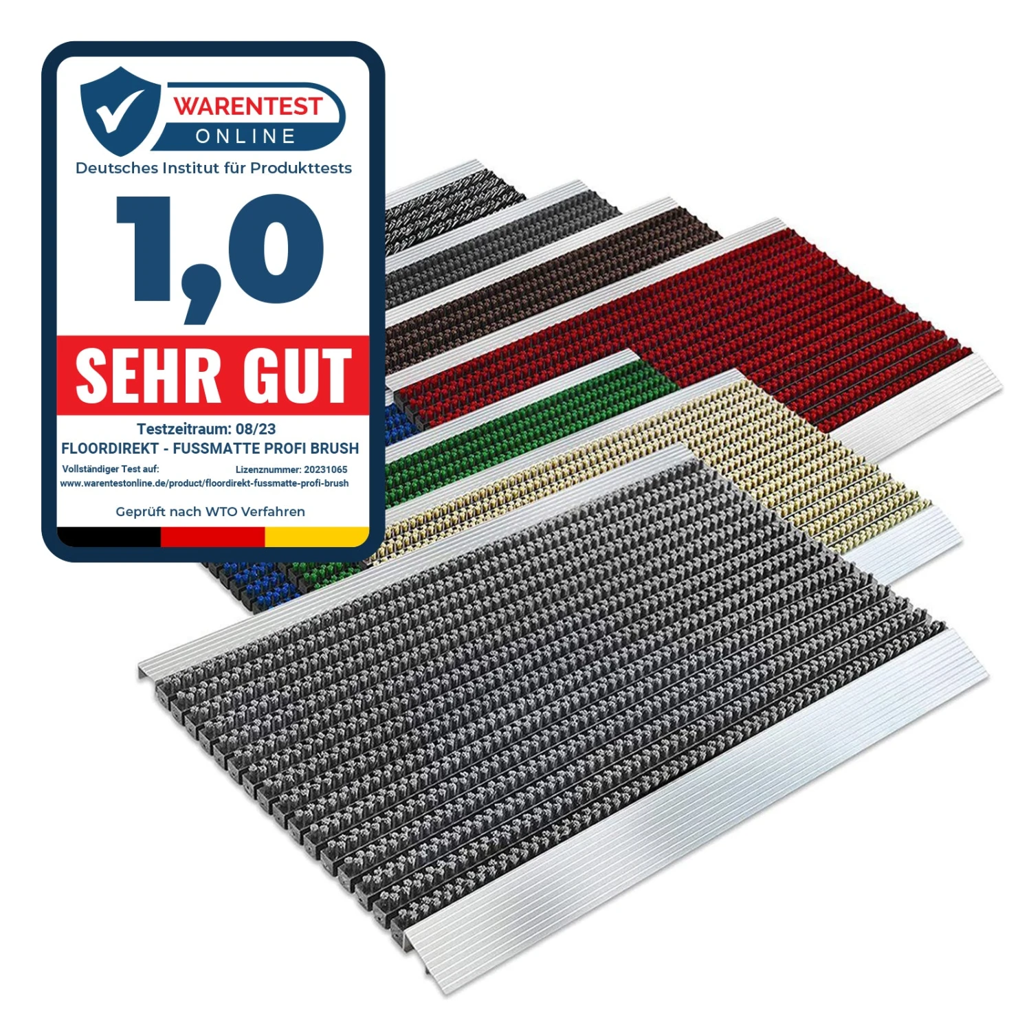 Fußmatte | Profi Brush | Schmutzfangmatte Mit Alu-Rahmen 3 Fußmatte | Profi Brush | Schmutzfangmatte Mit Alu-Rahmen