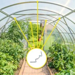 Gewächshausklammern | Montageklammern Für Den Gartenbau | 8,5 X 3 Cm 14 Gewächshausklammern | Montageklammern Für Den Gartenbau | 8,5 X 3 Cm -Floordirekt GewachshausKlammer Anwendung