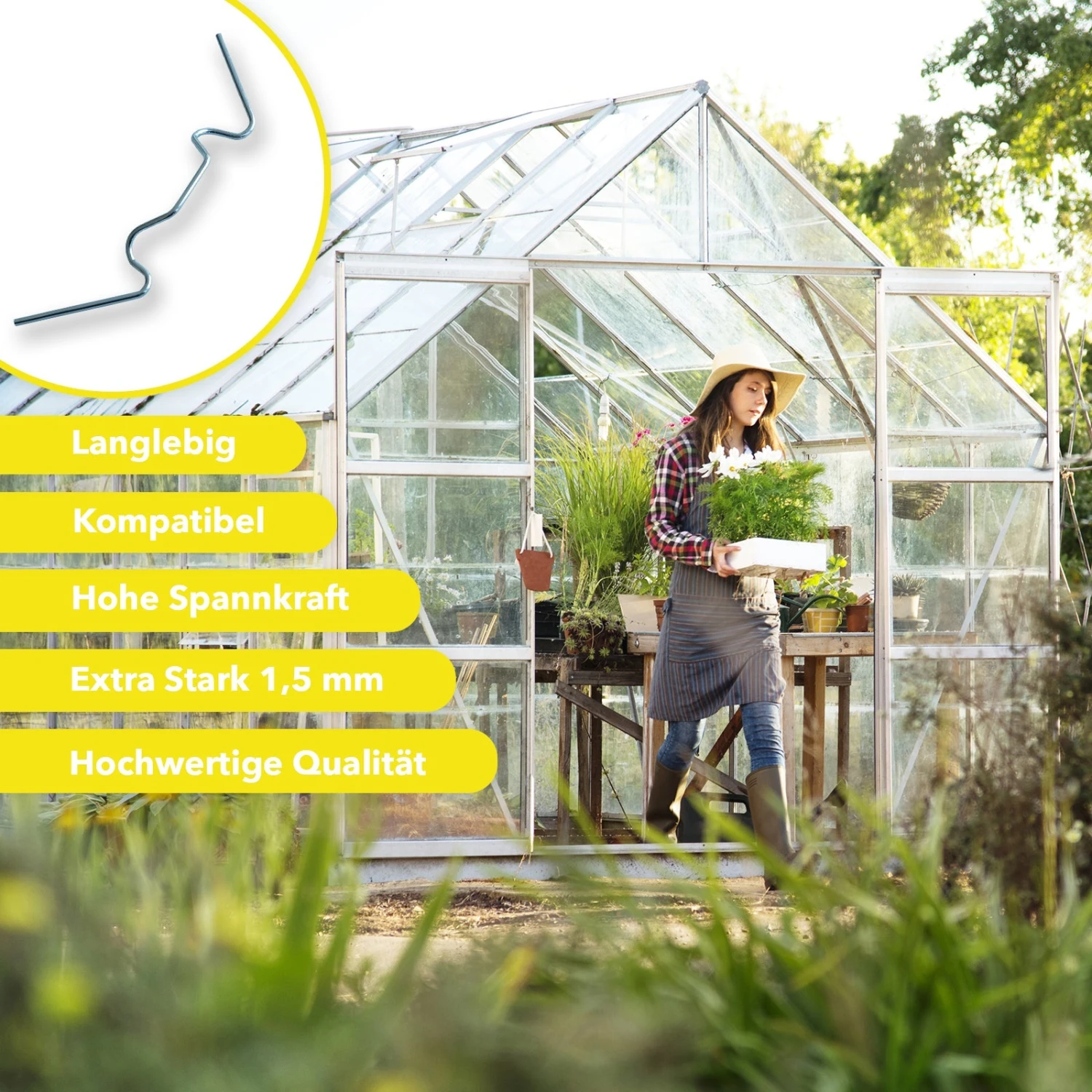 Gewächshausklammern | Montageklammern Für Den Gartenbau | 8,5 X 3 Cm 6 Gewächshausklammern | Montageklammern Für Den Gartenbau | 8,5 X 3 Cm – Bild 4