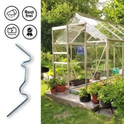 Gewächshausklammern | Montageklammern Für Den Gartenbau | 8,5 X 3 Cm 12 Gewächshausklammern | Montageklammern Für Den Gartenbau | 8,5 X 3 Cm -Floordirekt GewachshausKlammer rostfrei