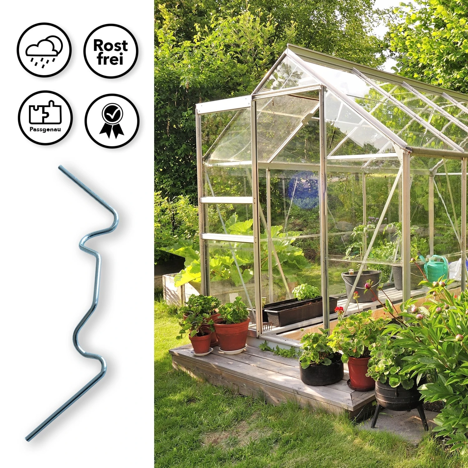 Gewächshausklammern | Montageklammern Für Den Gartenbau | 8,5 X 3 Cm 5 Gewächshausklammern | Montageklammern Für Den Gartenbau | 8,5 X 3 Cm – Bild 3