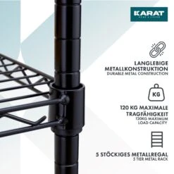 Gitterregal Mit Rollen Maya | 5 Böden | Für Wohnzimmer, Bad Oder Keller | 89 X 34 X 150 Cm | In 2 Farben 18 Gitterregal Mit Rollen Maya | 5 Böden | Für Wohnzimmer, Bad Oder Keller | 89 X 34 X 150 Cm | In 2 Farben -Floordirekt Gitterregal mainboardcopy3.CapacityMayaSchwarz