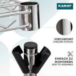 Gitterregal Mit Rollen Maya | 5 Böden | Für Wohnzimmer, Bad Oder Keller | 89 X 34 X 150 Cm | In 2 Farben 28 Gitterregal Mit Rollen Maya | 5 Böden | Für Wohnzimmer, Bad Oder Keller | 89 X 34 X 150 Cm | In 2 Farben -Floordirekt Gitterregal mainboardcopy4.MaterialMayaChrome