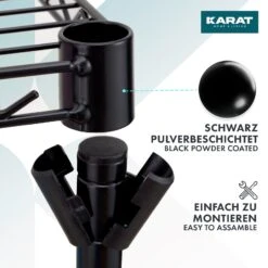 Gitterregal Mit Rollen Maya | 5 Böden | Für Wohnzimmer, Bad Oder Keller | 89 X 34 X 150 Cm | In 2 Farben 21 Gitterregal Mit Rollen Maya | 5 Böden | Für Wohnzimmer, Bad Oder Keller | 89 X 34 X 150 Cm | In 2 Farben -Floordirekt Gitterregal mainboardcopy4.MaterialMayaSchwarz